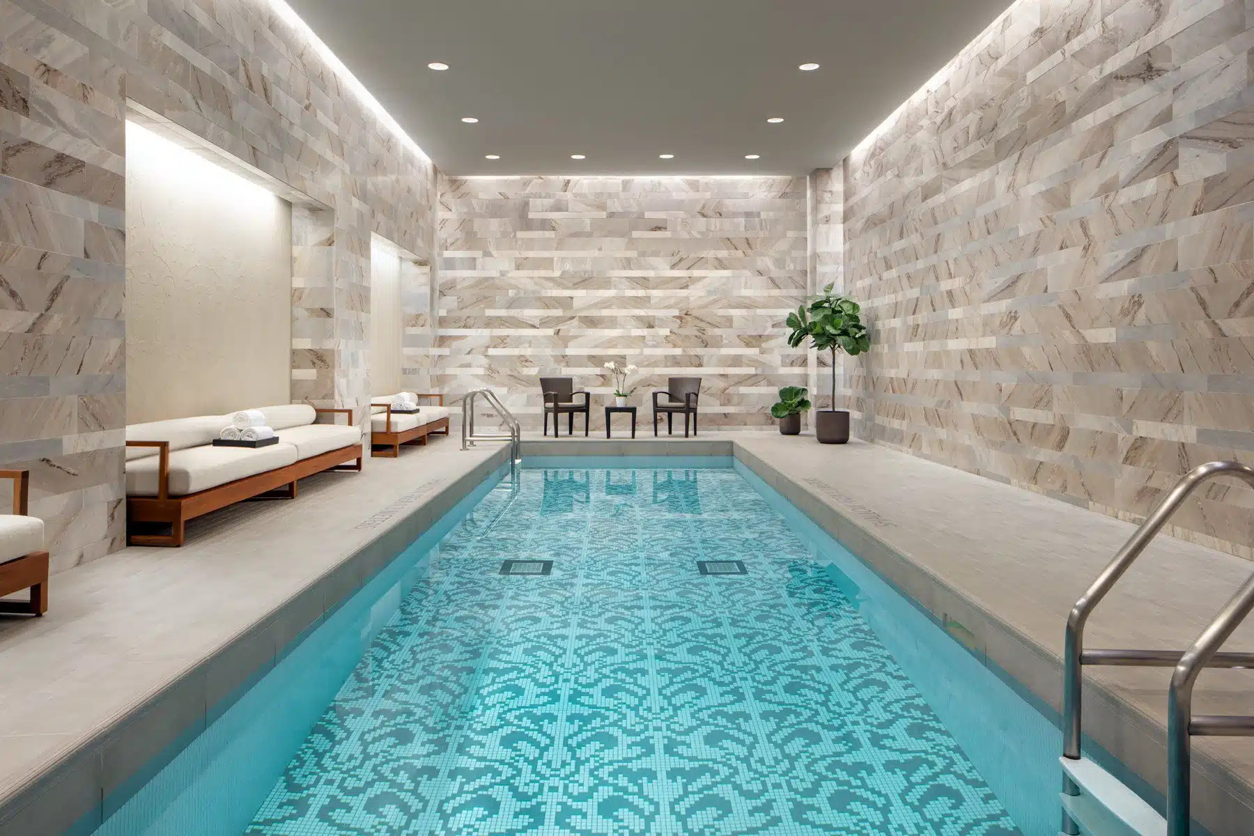 The Hazelton Hotel saltwater pool in Toronto, Canada