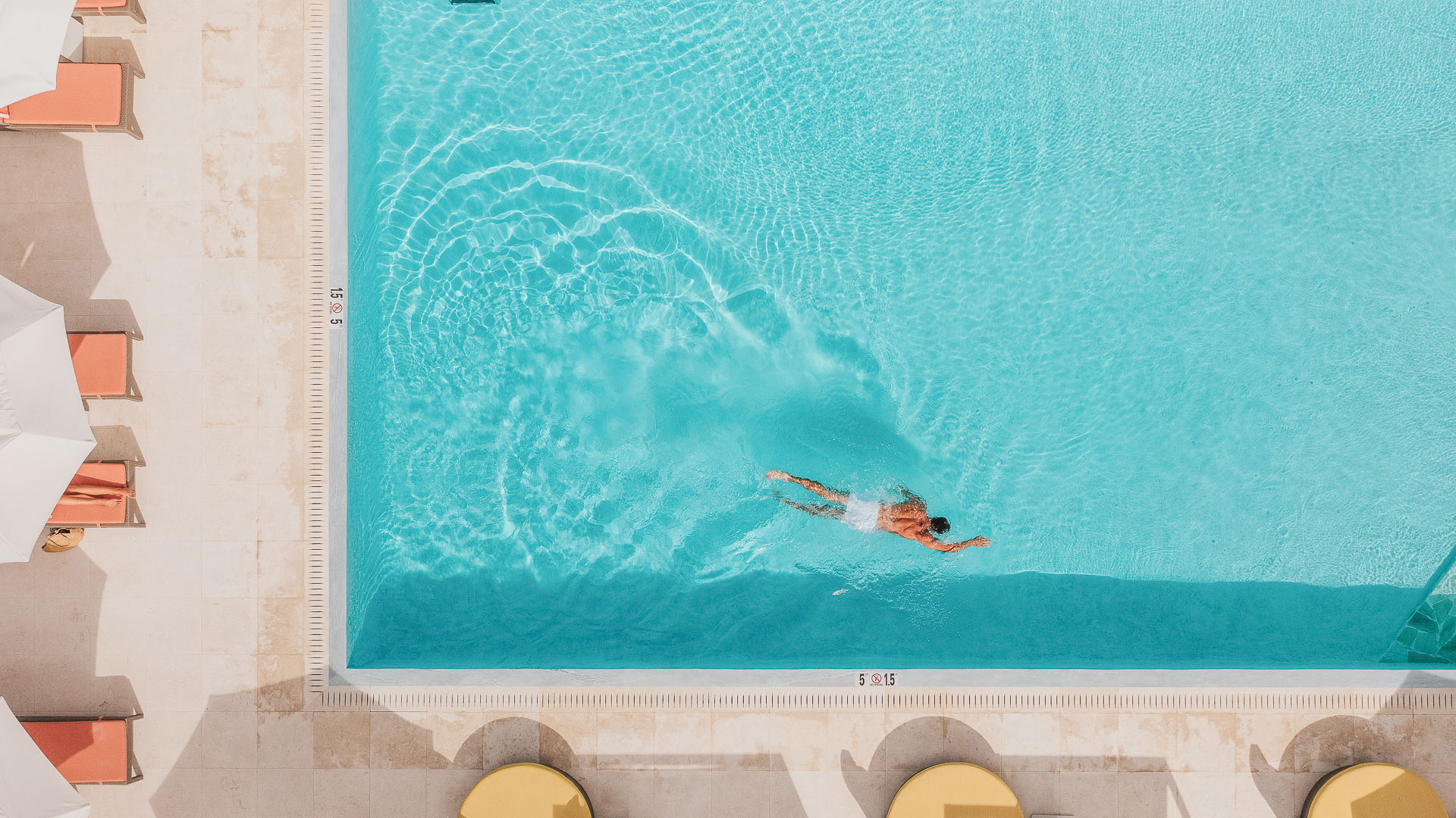 Bucuti & Tara Beach Resort saltwater pool in Eagle Beach, Aruba