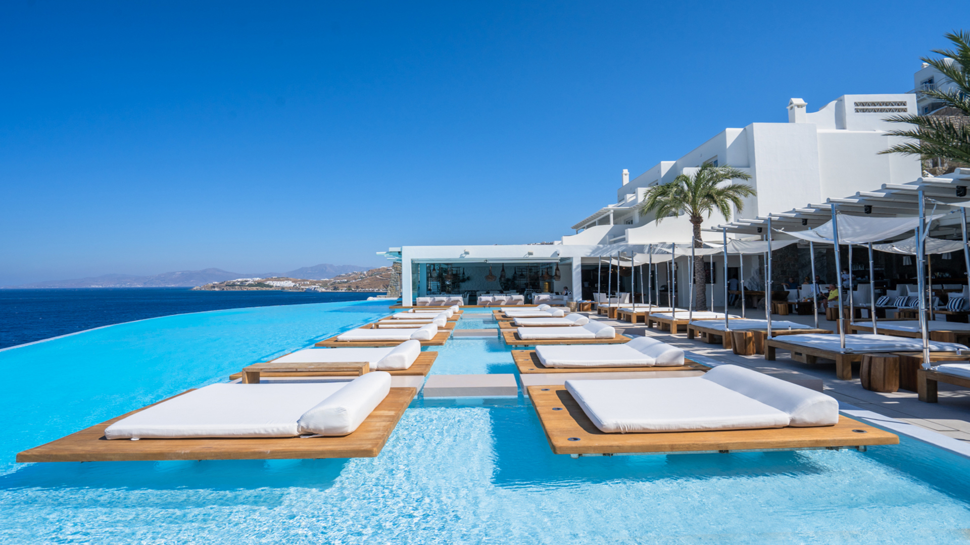 Cavo Tagoo Mykonos saltwater pool in Mykonos Town, Greece