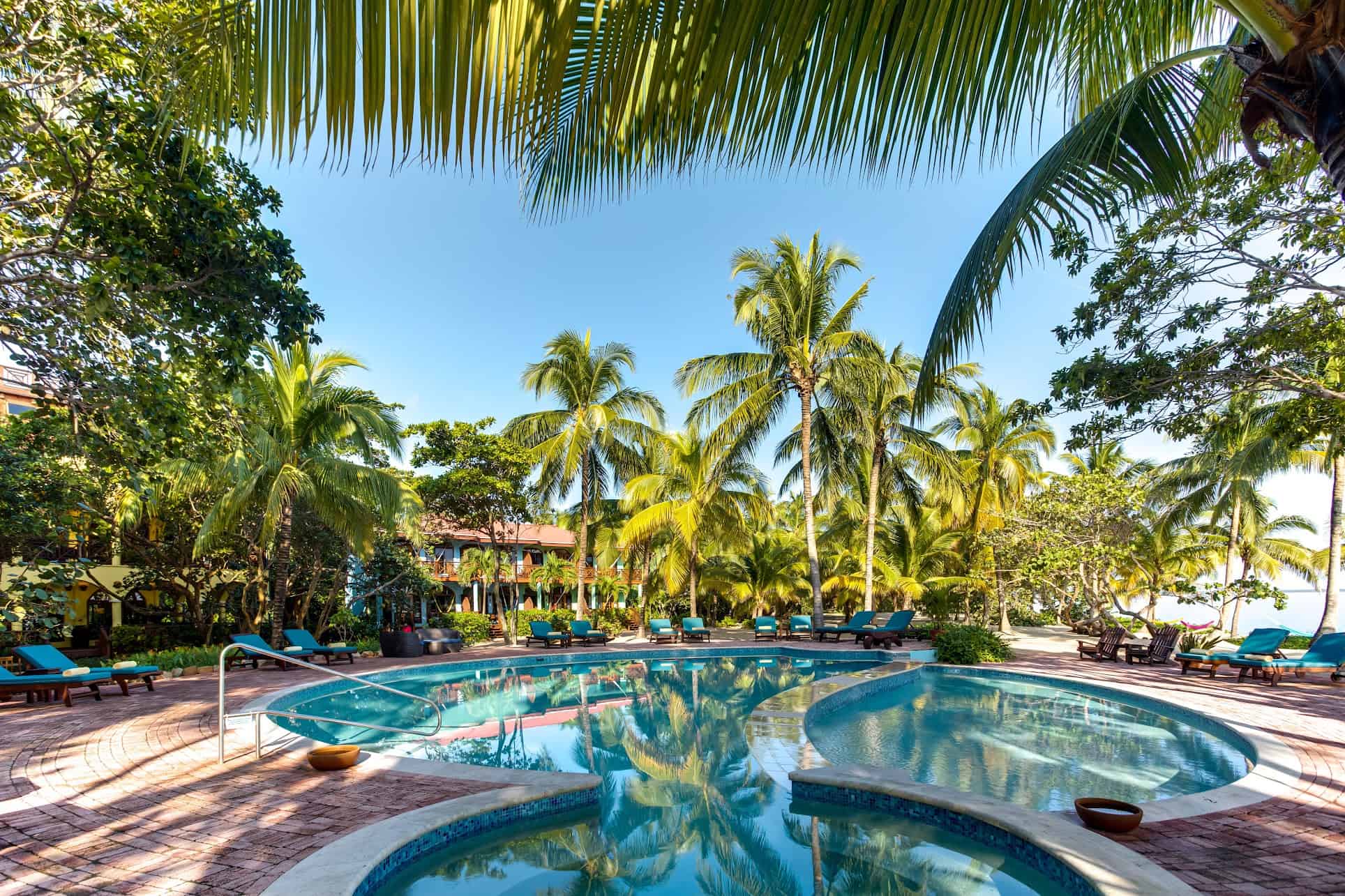Hamanasi Adventure & Dive Resort saltwater pool in Hopkins, Belize