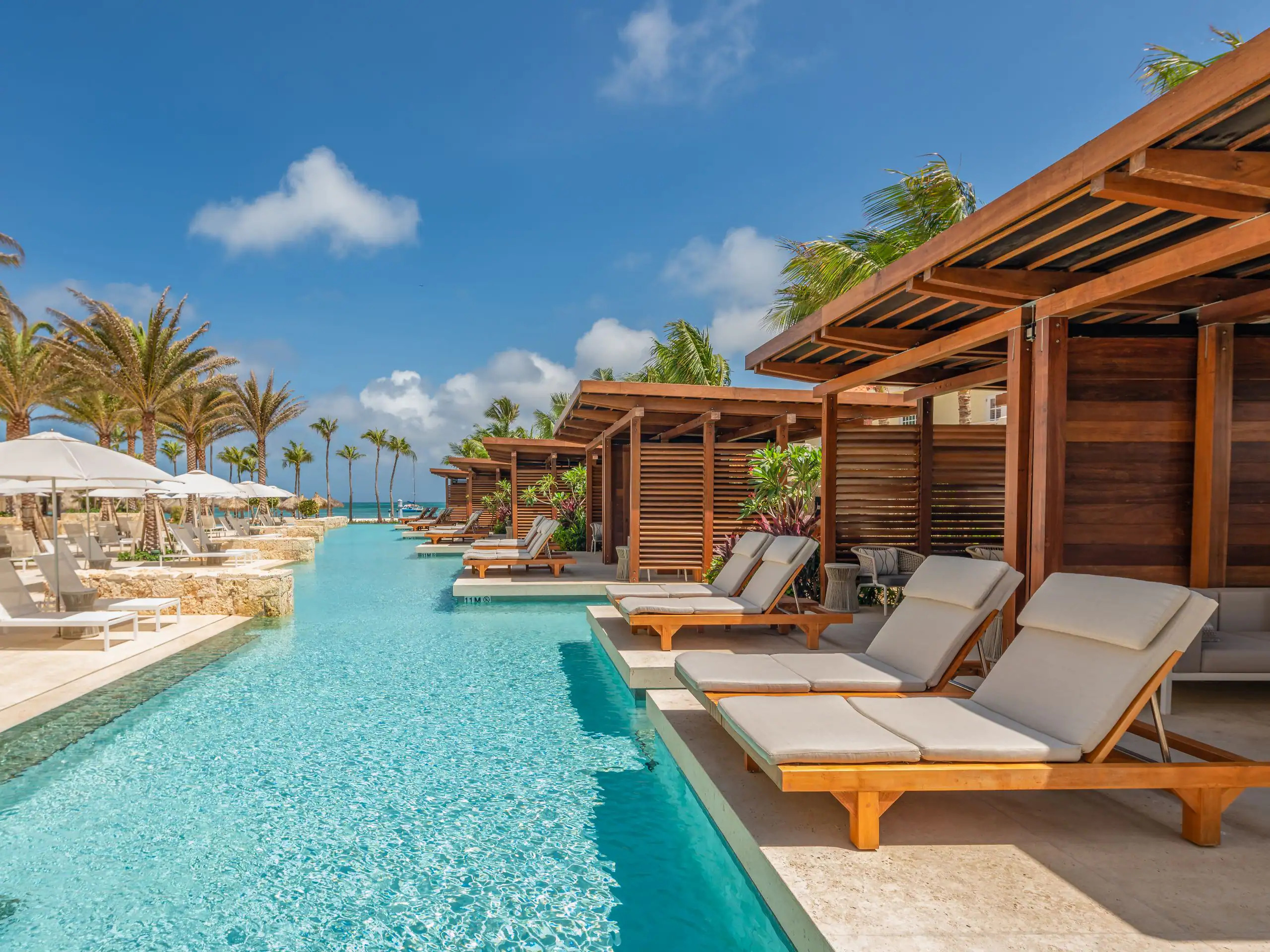 Hyatt Regency Aruba saltwater pool in Palm Beach, Aruba