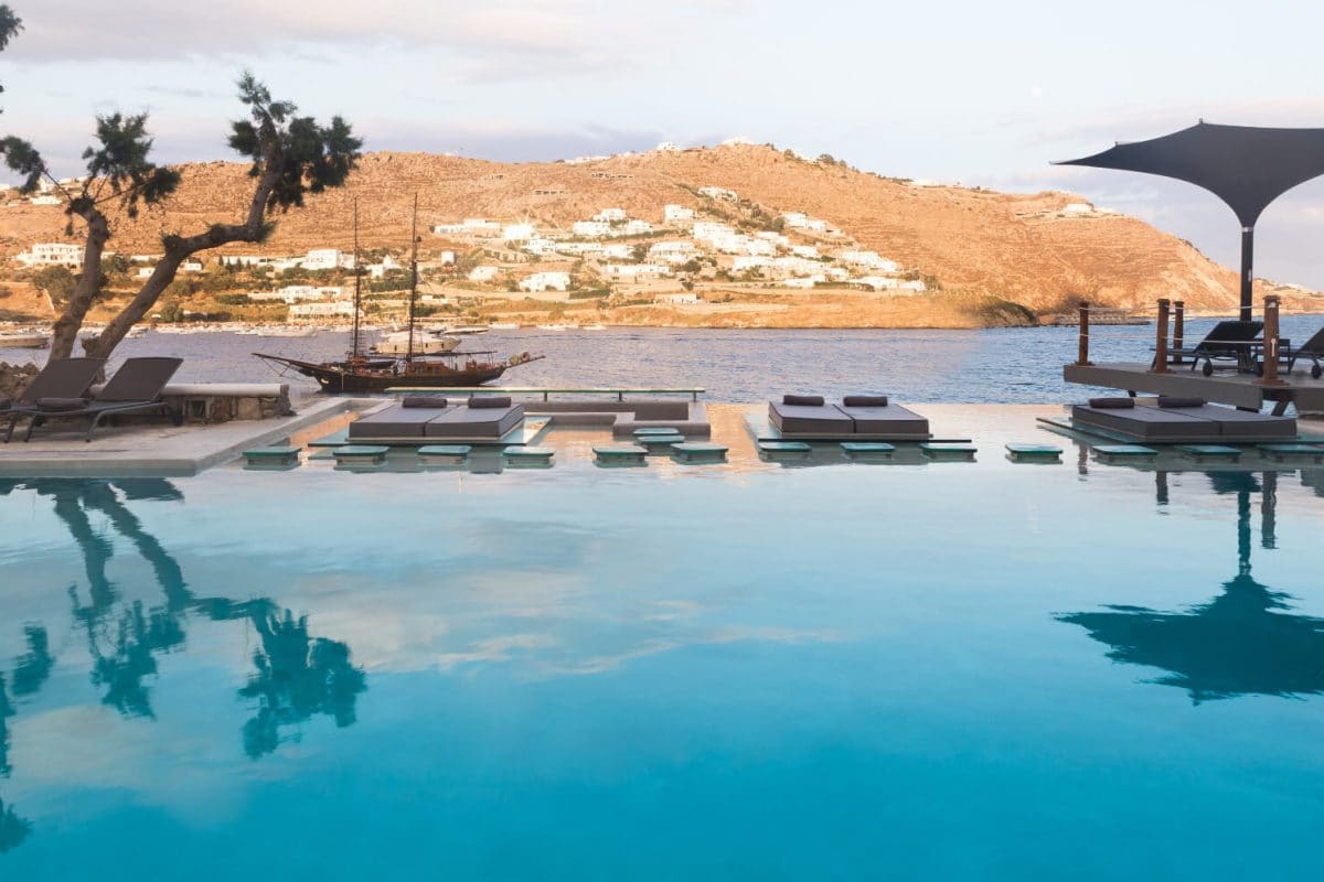 Best hotel pools in Greece — featured saltwater hotel pool