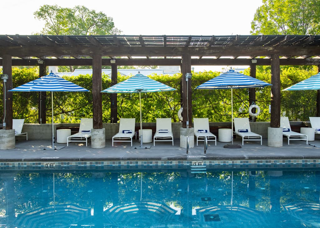 Los Poblanos Historic Inn saltwater pool in Albuquerque, United States