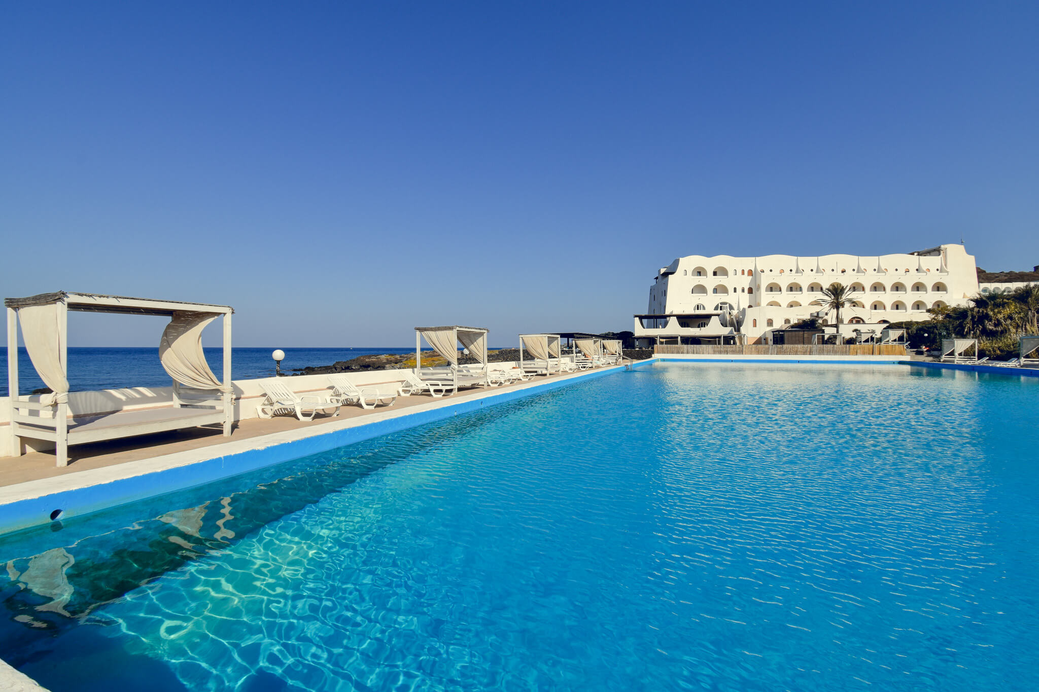 Mursia Resort & Spa saltwater pool in Pantelleria, Italy