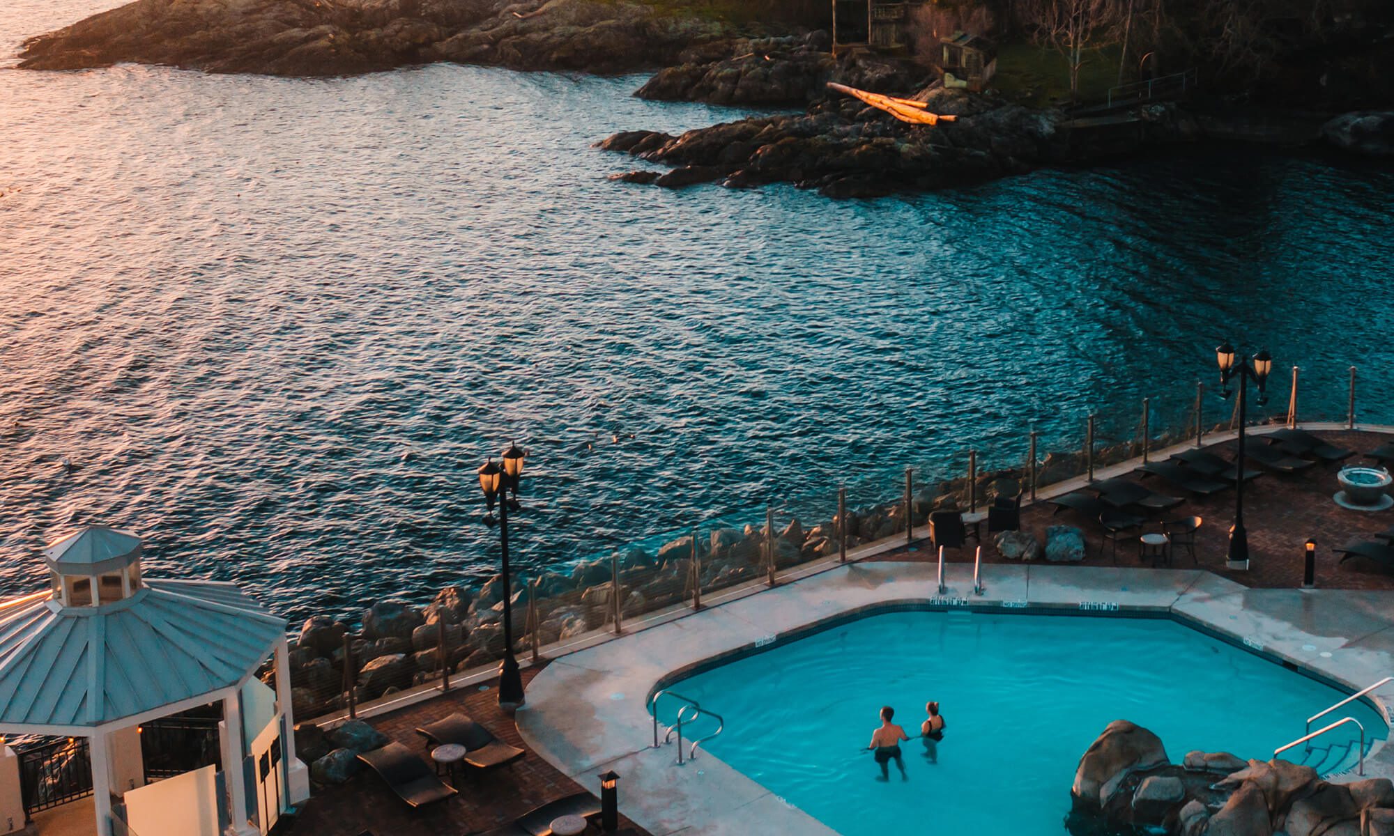 Oak Bay Beach Hotel saltwater pool in Victoria, Canada