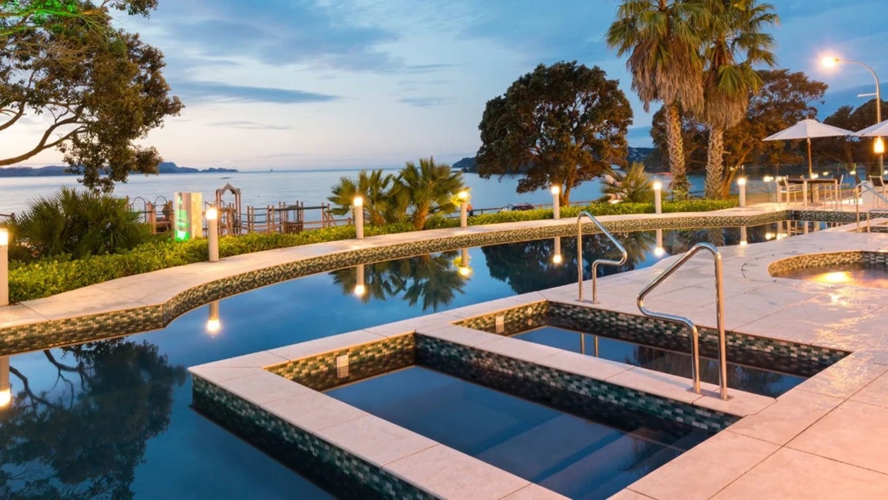 Paihia Beach Resort saltwater pool in Paihia, New Zealand