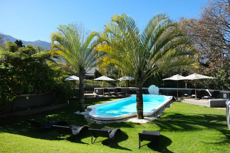 Schoone Oordt Country House saltwater pool in Swellendam, South Africa