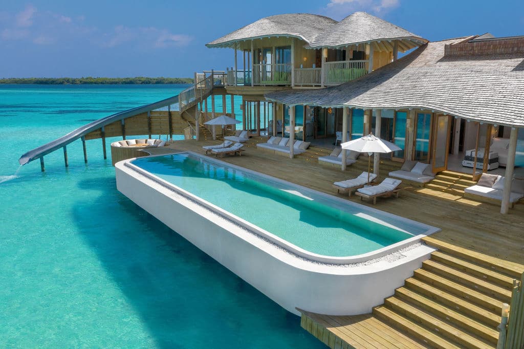 Soneva Jani saltwater pool in Noonu Atoll, Maldives