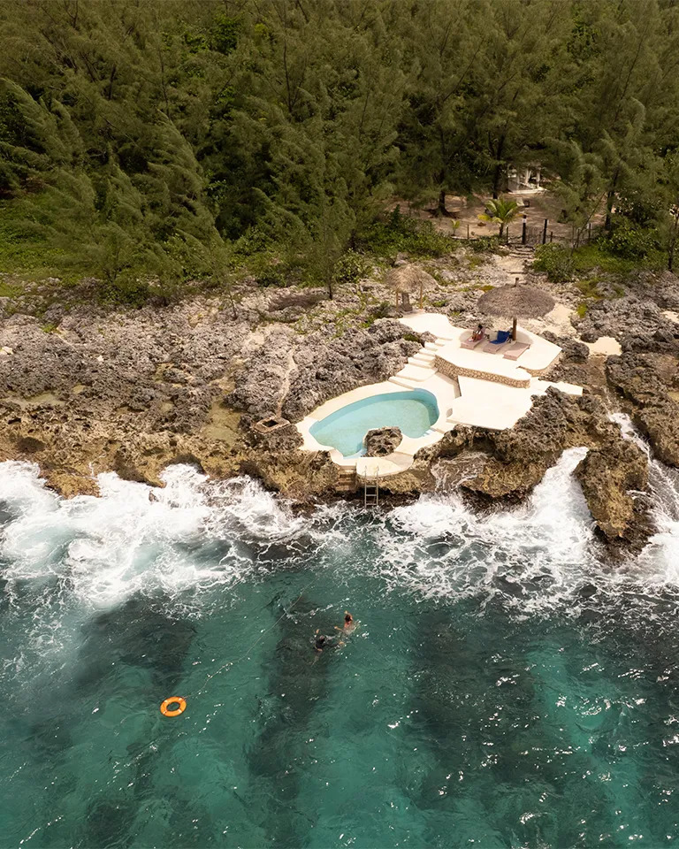 Tingalya's Hideaway Retreat saltwater pool in Negril, Jamaica