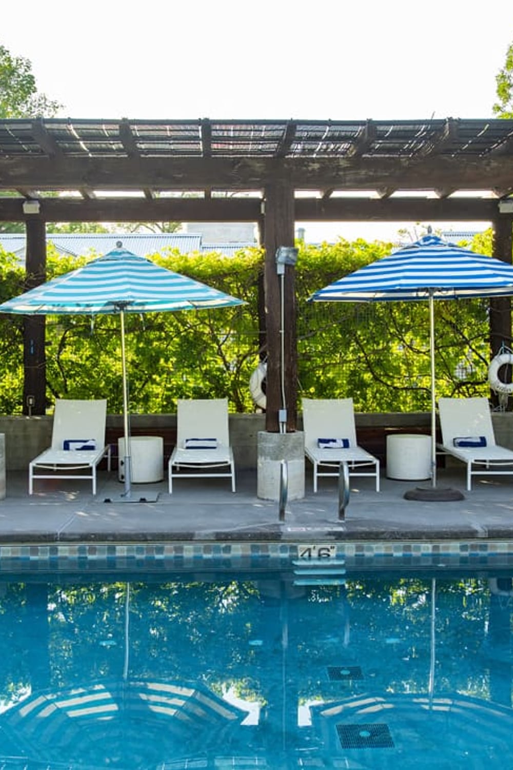 Los Poblanos Historic Inn, a saltwater pool in Albuquerque, New Mexico, United States
