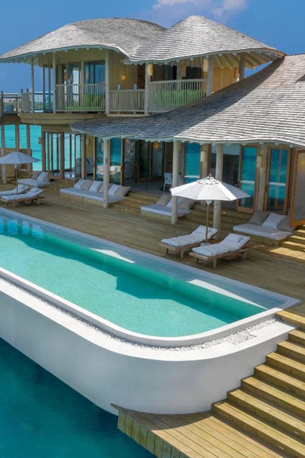 Soneva Jani, a saltwater pool in Noonu Atoll, Maldives