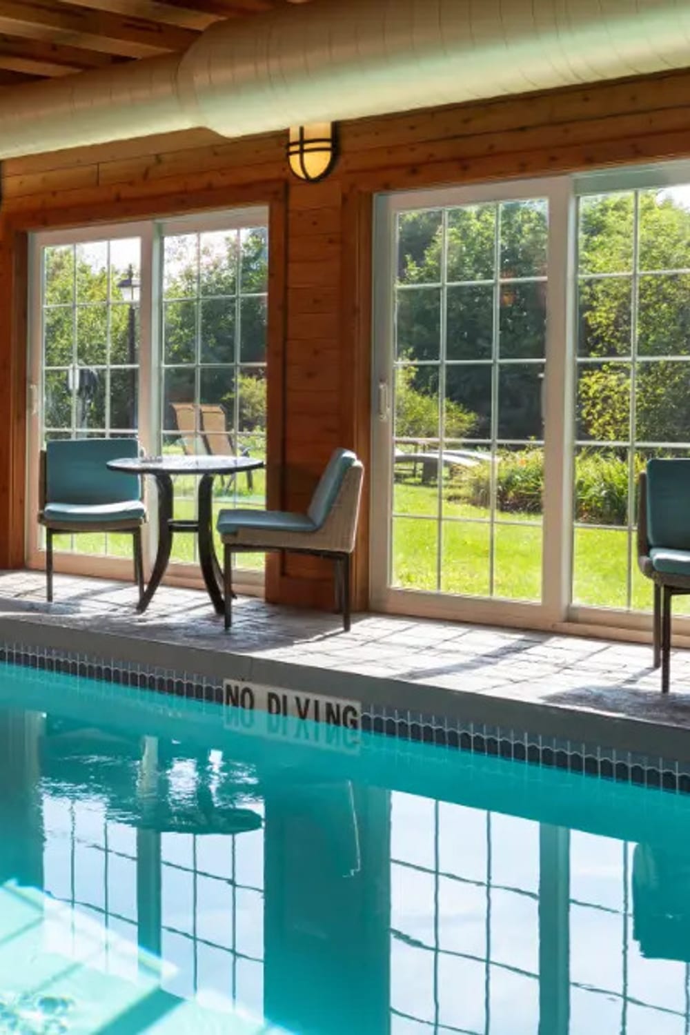 The French Manor Inn & Spa, a saltwater pool in South Sterling, Pennsylvania, United States